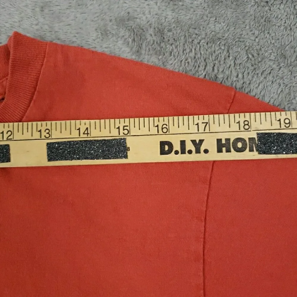 Harley Davidson T Shirt Short Sleeve Biker Bob's Motown MI Orange Men Sz M